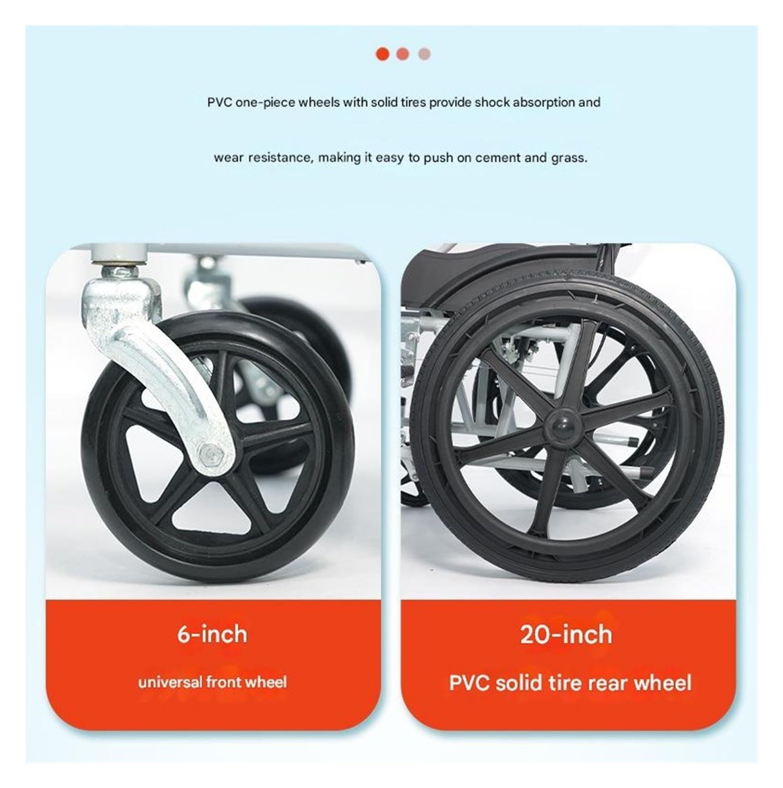 Silla De Ruedas Plegable Ligera 12kg - Para Mayores Y Adultos Con Frenos Seguridad, Todo Terreno Y Respaldo Ajustable Para Playa/Ciudad
