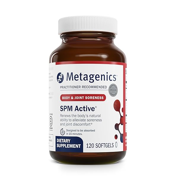 Metagenics SPM Active - Specialized Pro-Resolving Mediators from Marine Oils - Supports Normal Inflammatory Response, Tissue Health, Joint Comfort, Immune Health - Non-GMO, Gluten-Free - 120 Softgels