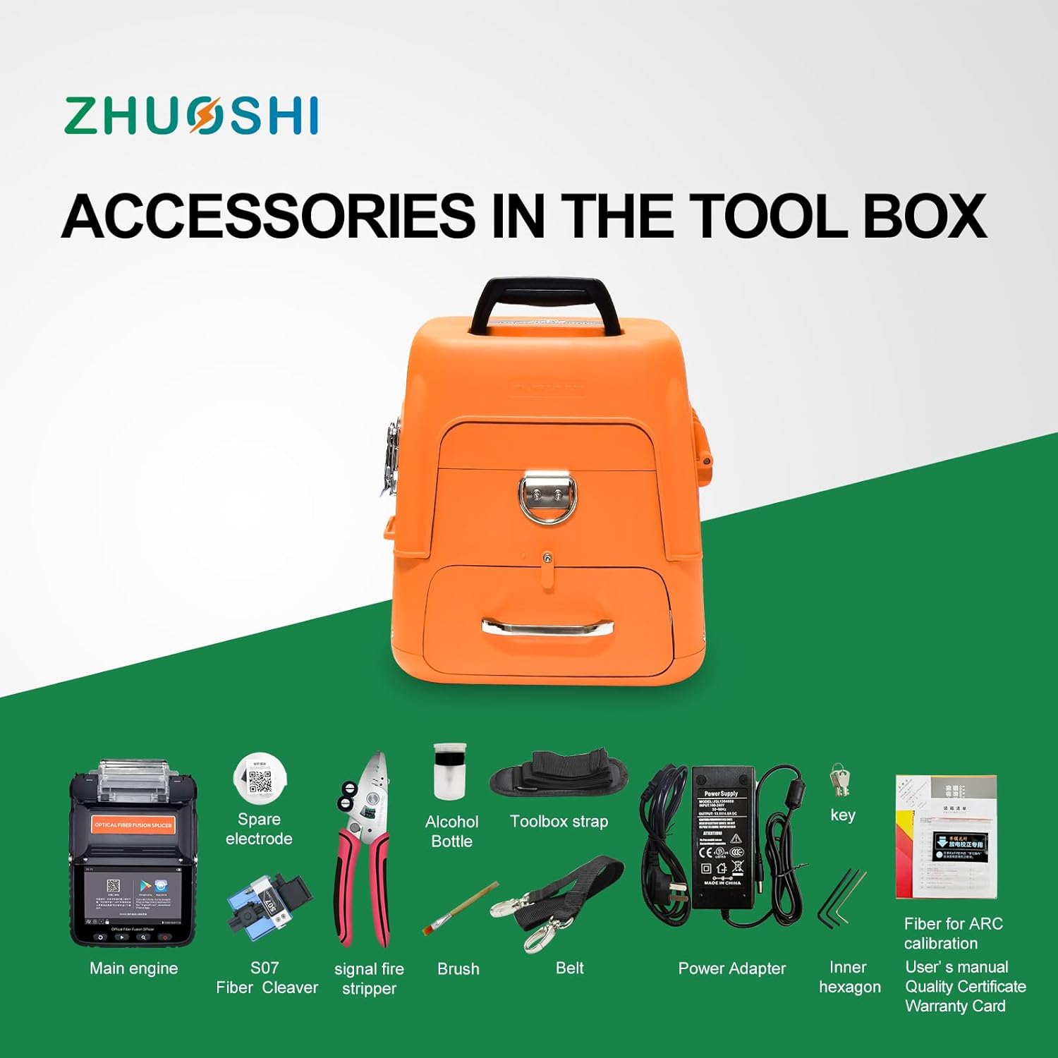 Fusion AI-6C+ Optical Fiber Splicer With 8S Splicing, Core Alignment, 5200mAh Battery, Automatic FTTH Precision