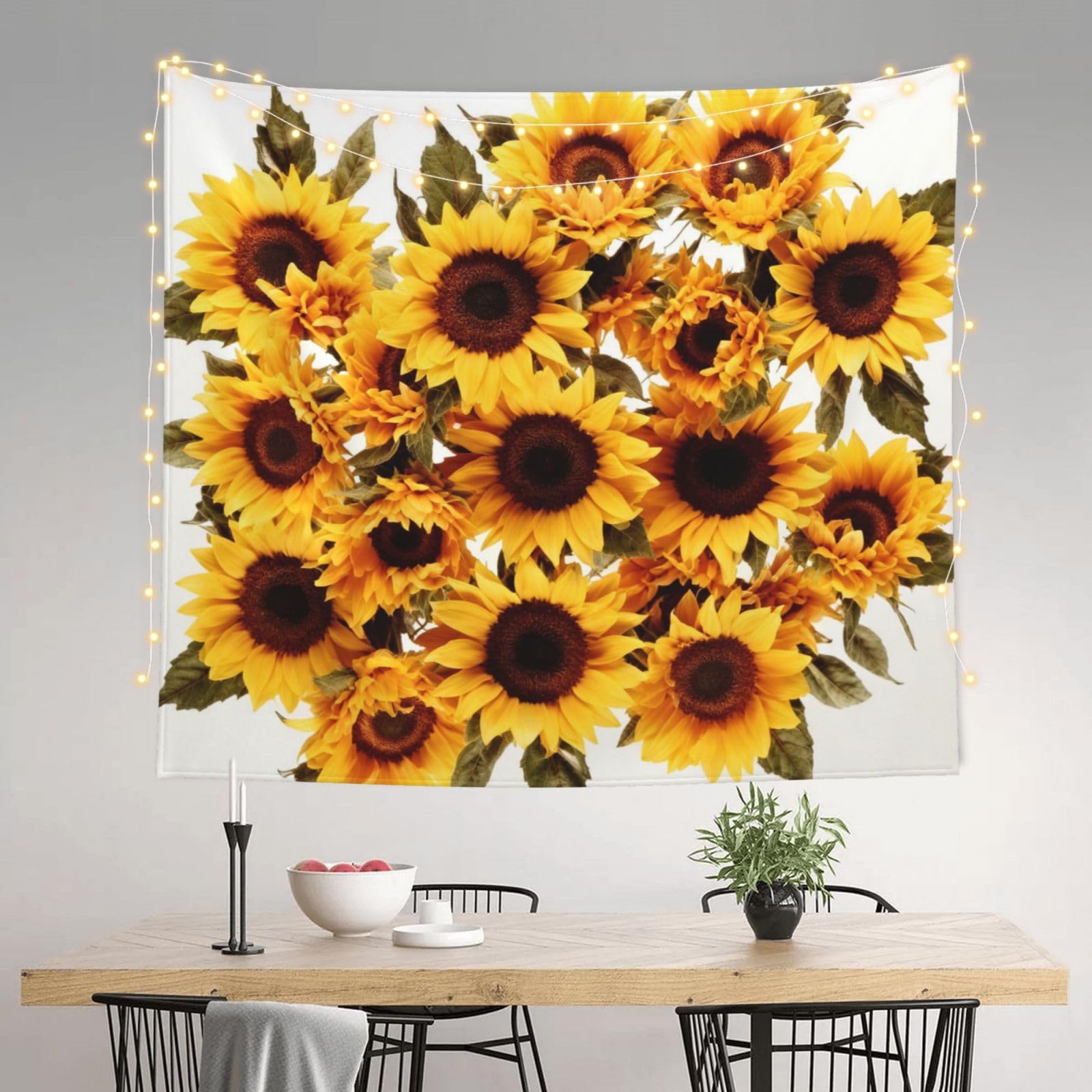 HJKJKKJ Tapestry 152 X 130 CM Aesthetic Wall Tapestrys for Bedroom Sunflowers Tapestries Hanging Wall Art Blanket Home Decor Tapestry for Living Room Dorm Office