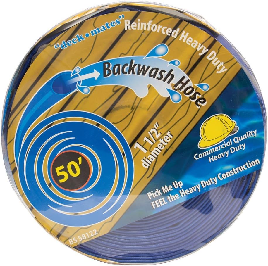Blue Torrent BS 58122 Commercial Backwash Hose for Swimming Pools (1 1/2" x 50')