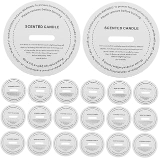 LALAFINA 100pcs Scented Candle Dust Covers Round White Cardboard Protective Lids for Wax Cup Projects for Craft Candle Decoration and Preservation