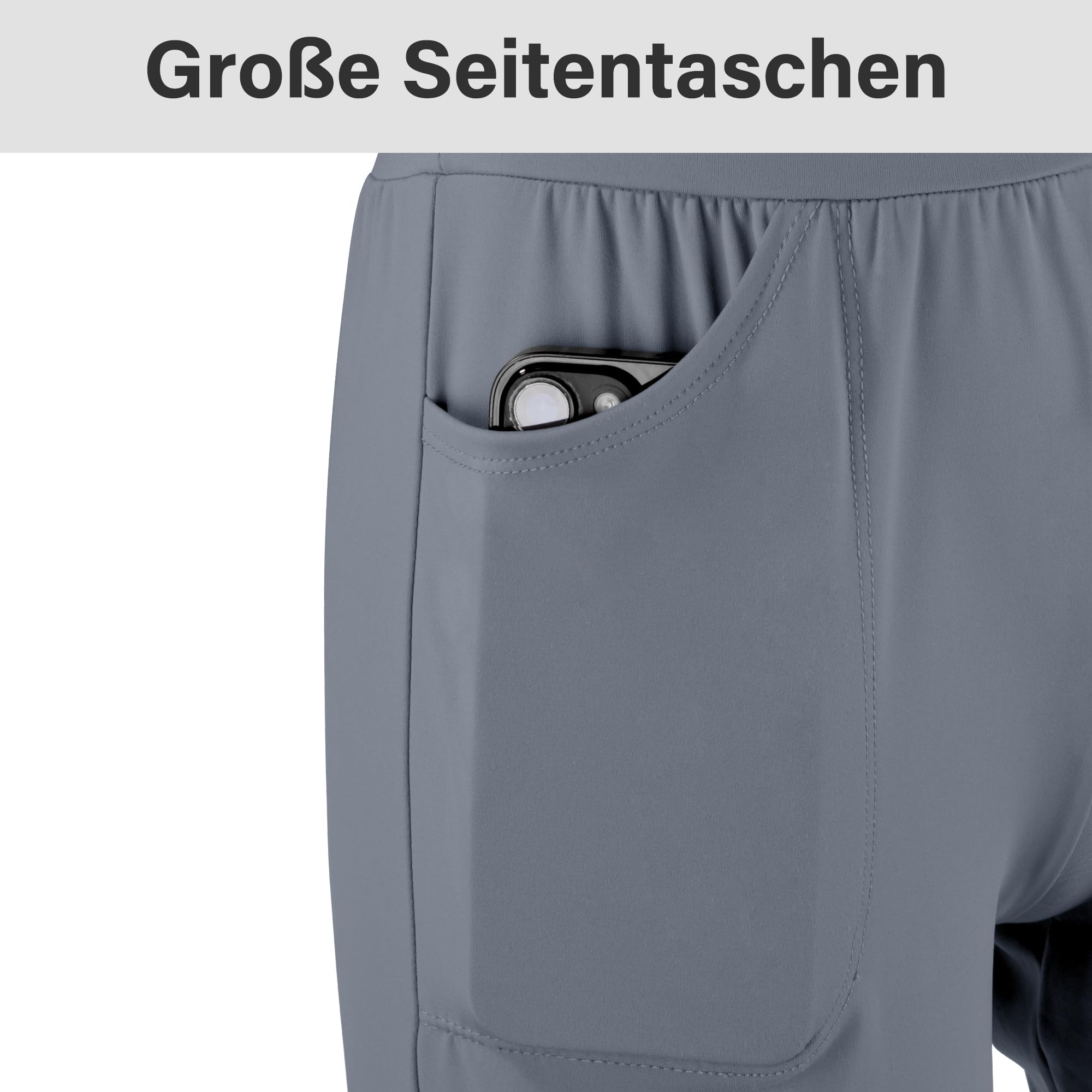 BIG ELEPHANT Confezione da 3 Pantaloni da Jogging per Bambine con Tasche, Pantaloni Sportivi a Vita Alta per Yoga e Corsa