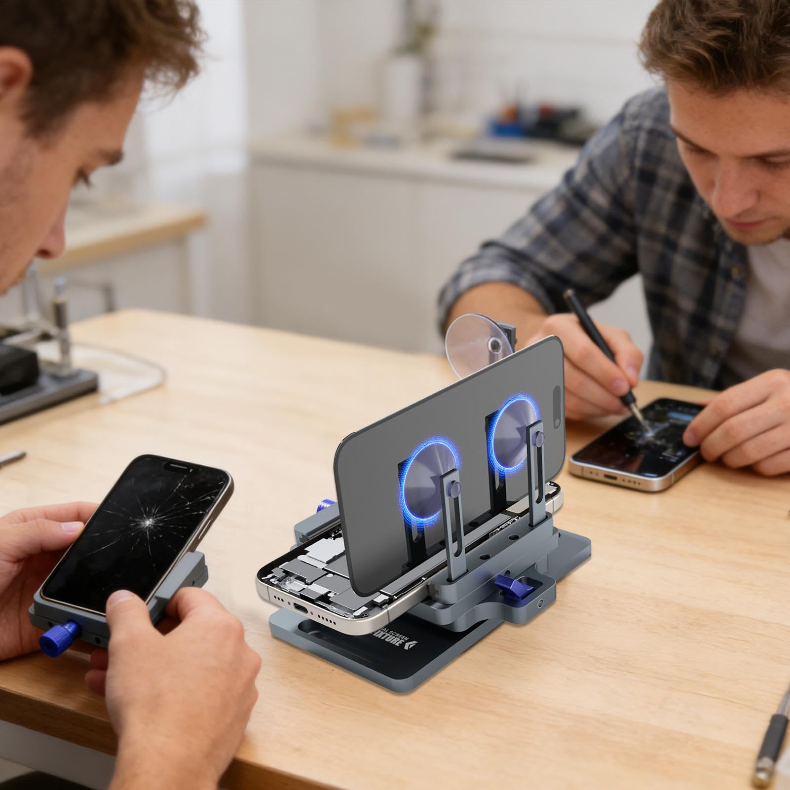 Separatore per schermi LCD Apertura Rapida a 360 Gradi con | Strumenti per Rimozione LCD e Apertura Schermo per riparazione e modifica fai da te di dispositivi smart