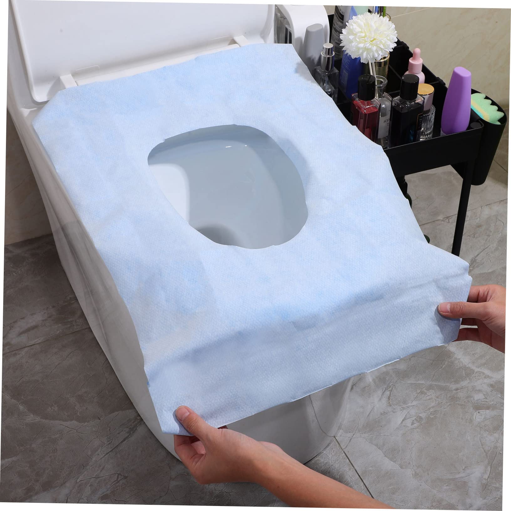 Anneome Portable Toilet Seats Covers 60pcs Waterproof Disposables for Hotels Malls and Travel