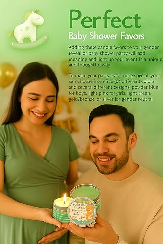 Miniatura 5 de Recuerdos de fiesta de revelación de género de alta calidad, recuerdos neutros de género para invitados, elegantes velas de baby shower, regalos de