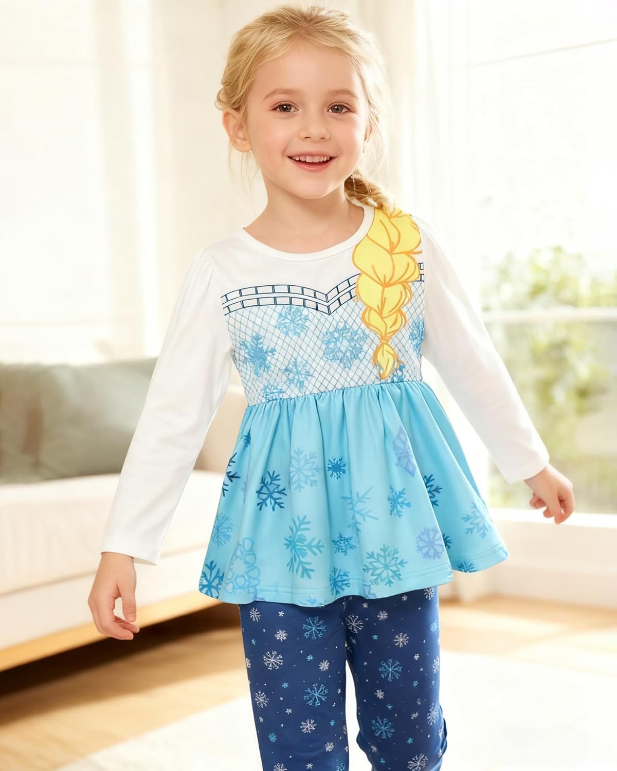 Toddler Girl Clothes Long Sleeve T-Shirt + Leggings Princess Toddlers Girls Outfits 2-7Y Kid 2Pcs Sets - Image 2