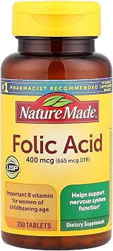 Nature Made Folic Acid, 250 ct