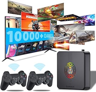 X9 Retro Game Console TV HD Output Plug and Play Games Console Video Gaming Consoles Classic Preinstalled Emulator System Super Game Box 2 Controllers 128GB