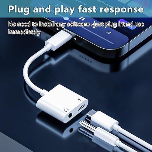 Miniatura 5 de Adaptador de audio USB tipo C a 0.138 in, convertidor auxiliar de auriculares USB C, carga rápida de 60 W, sonido envolvente de 7.1 canales, HiFi,
