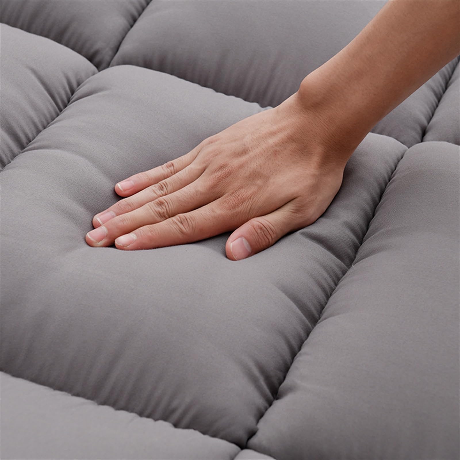 Matelas Futon Japonais, Tatami Épais, Portable et Pliable, for Camping-Car, Intérieur et Extérieur, for Un Sommeil Réparateur(Gray,120x200cm)