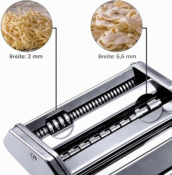 MZTOGR Pasta Maker machine Set with 6 pieces 150 mm steel pasta machine with 9 adjustable thickness settings including Ravioli Maker attachment pasta dryer