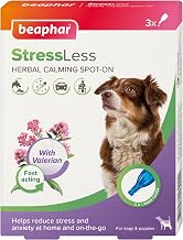 Beaphar – StressLess Herbal Calming Spot-On for Dogs – Reduces Stress & Anxiety at Home and On-the-Go – With Valerian Extract – For Dogs & Puppies – 3 x 1 Week Doses –Easy-to-Use Spot-On Pipettes