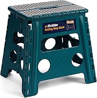 Vista 19 de Flottian Taburete plegable de 13 pulgadas para adultos y niños con capacidad para hasta 300 libras, taburetes plegables antideslizantes con asa