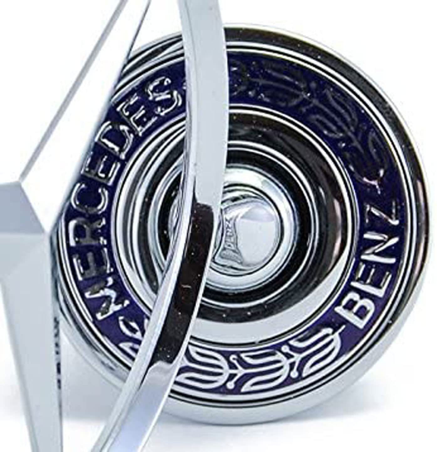 2-Piece Chrome 3D Logo Badge Set For Mercedes-Benz A/B/C/E/S Class - Body Emblem Ornament