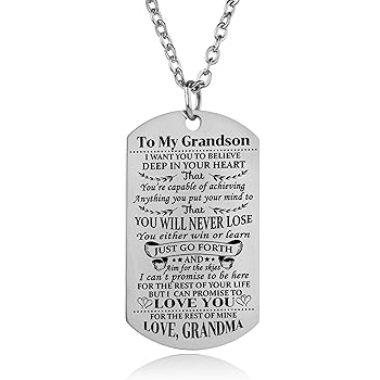 grandson dog tag necklace