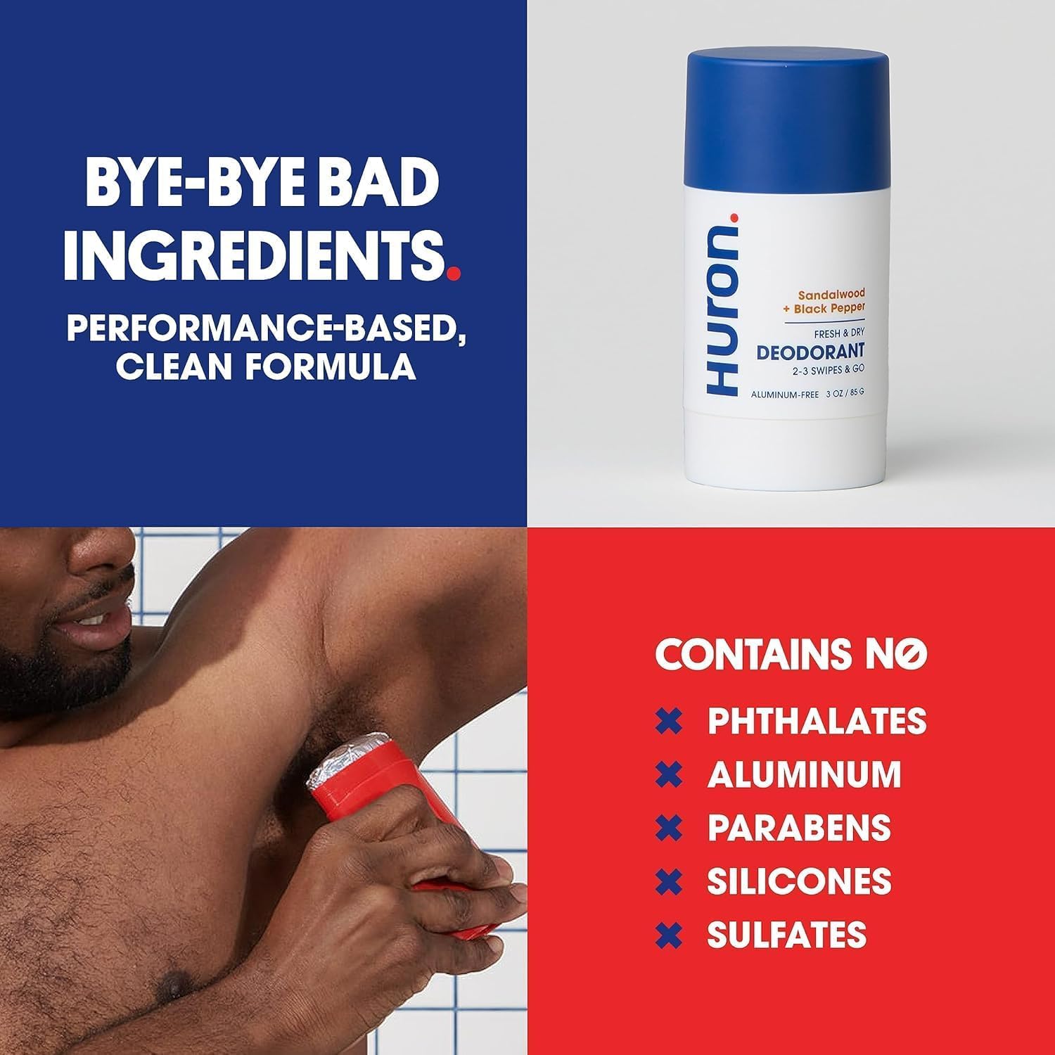 Huron 48 Hour Odor Protection Deodorant – Long-Lasting & Nourishing Aluminum Free Deodorant – Infused with Shea Butter, Jojoba & Coconut Oil – 3 Signature Scents – 3.2 oz (2 Pack) - Image 6