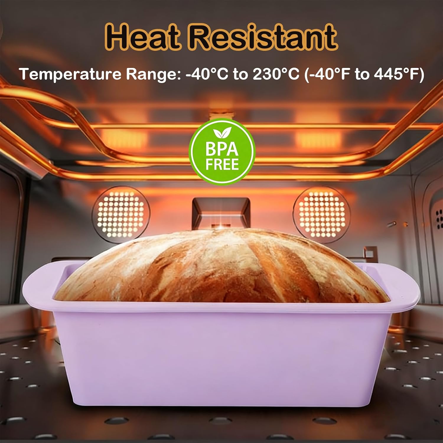 4 Pack Silicone Mini Loaf Pans, Non-stick Bread Baking Pan Easy-Clean Small Bread Pans Reusable Silicone Baking Molds Bakeware Tins Mold for Homemade Bread, Brownies, Cakes, Meatloaf - Image 7