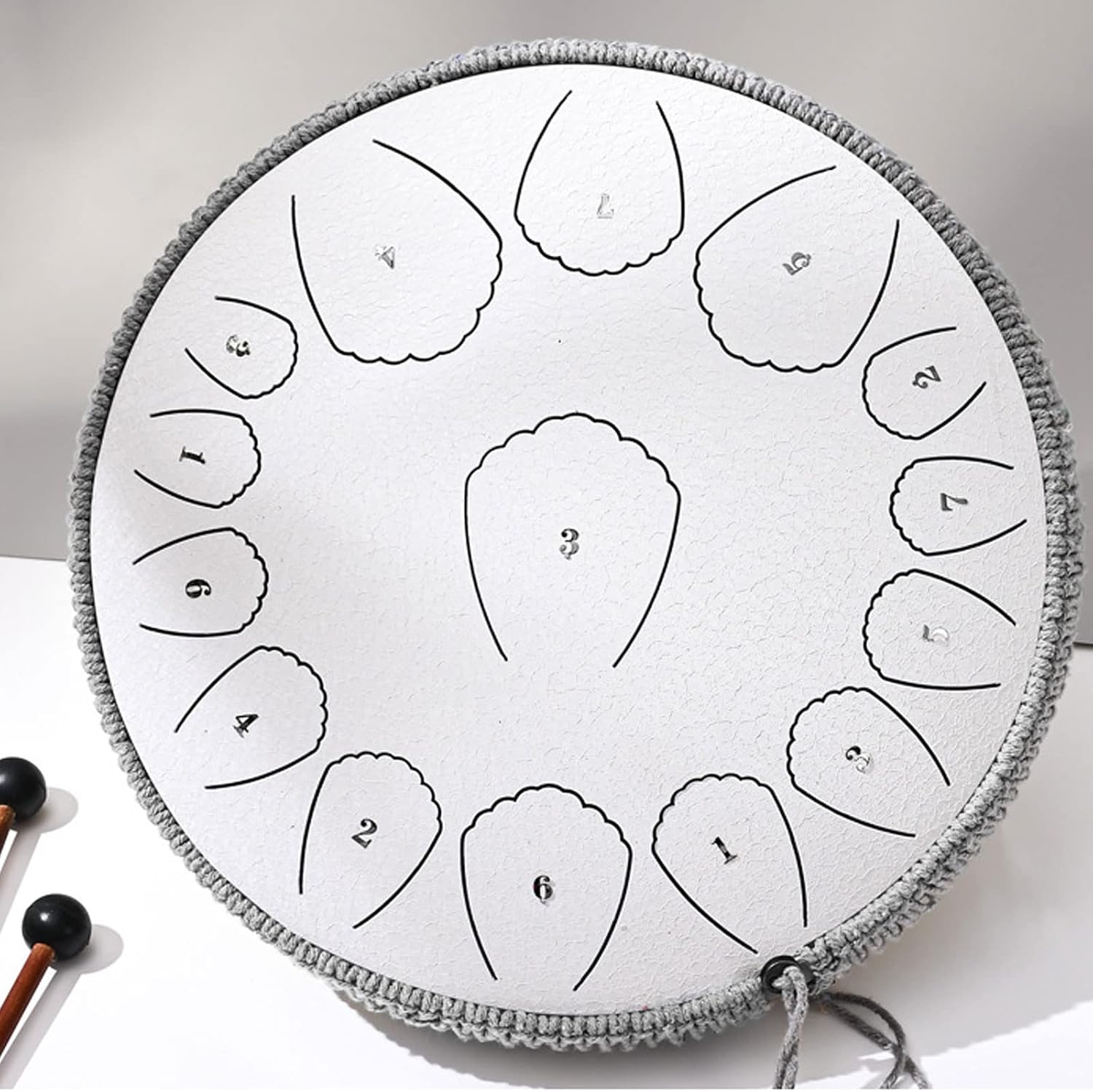 Steel Tongue Drum - 14 Inch 15 Note - Hand Pan Drum Percussion Instruments with Ultra Wide Range - Tank Drum Applicable to Music Education, Mind Healing, Yoga Meditation, D Major