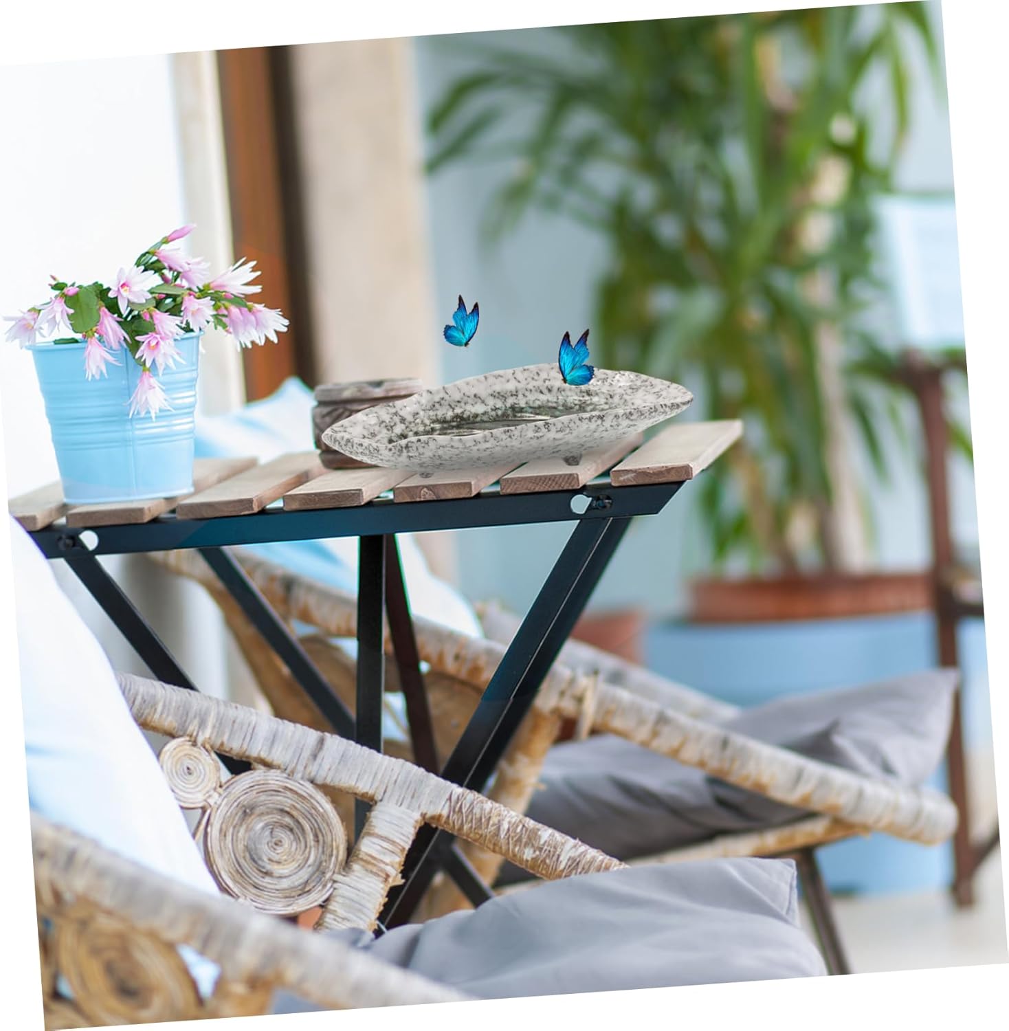 Butterfly Feeder Ceramic Plate Attractive Outdoor Water Feature for Birds Garden Decor