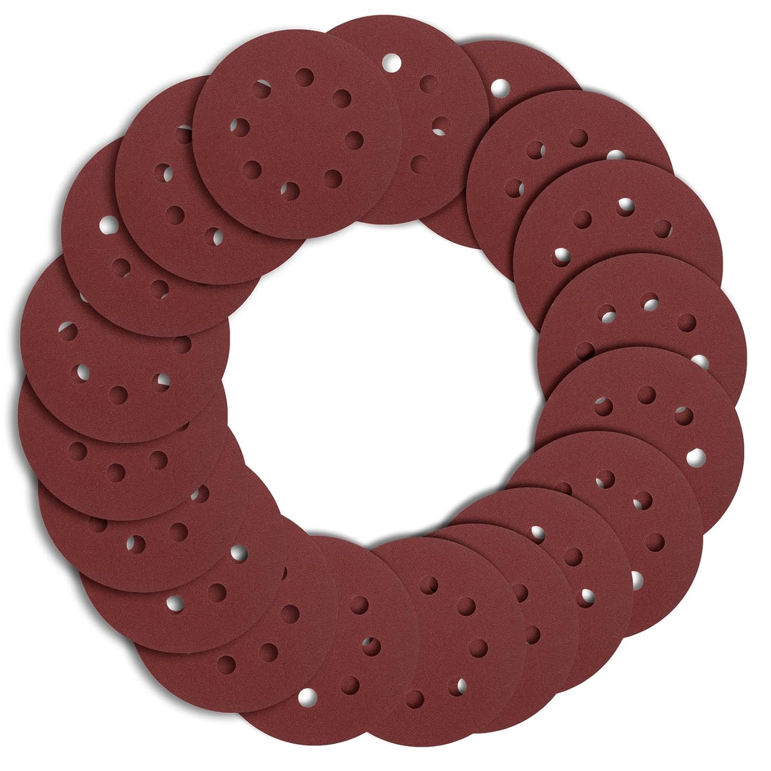 YNZDRWA 20 PCS 5 Inch Sanding Discs, 240 Grit Hook and Loop Sandpaper for Random Orbital Sander