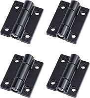 HEVSTIL 4-Pack Black Adjustable Torque Position Control Hinges (0.3-1.2NM) for Furniture, Cabinets & Equipment - Zinc Alloy, Countersunk Holes