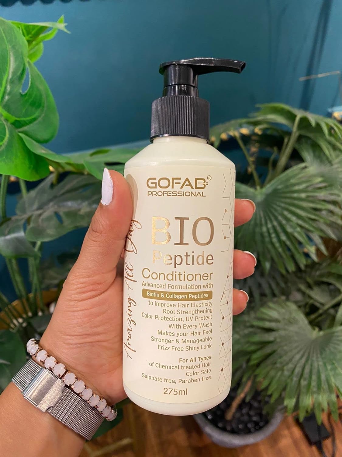 GOFAB PROFESSIONAL BIO PEPTIDE CONDITIONER 275ML DAMAGE REPAIR ROOT STRENGHTENING WITH BIOTIN COLLAGEN INTENSE HYDRATING…fREE ARGAN OIL HAIR SERUM 50ML GOFAB PROFESSIONAL BIO PEPTIDE CONDITIONER 275ML DAMAGE REPAIR ROOT STRENGHTENING WITH BIOTIN COLLAGEN INTENSE HYDRATING…fREE ARGAN OIL HAIR SERUM 50ML