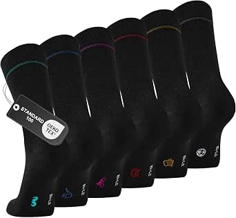 Mens Socks, 6/12 Pairs Cotton Business Socks for Men
