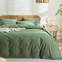 Vista 1 de JELLYMONI - Funda de edredón de algodón lavado, color liso