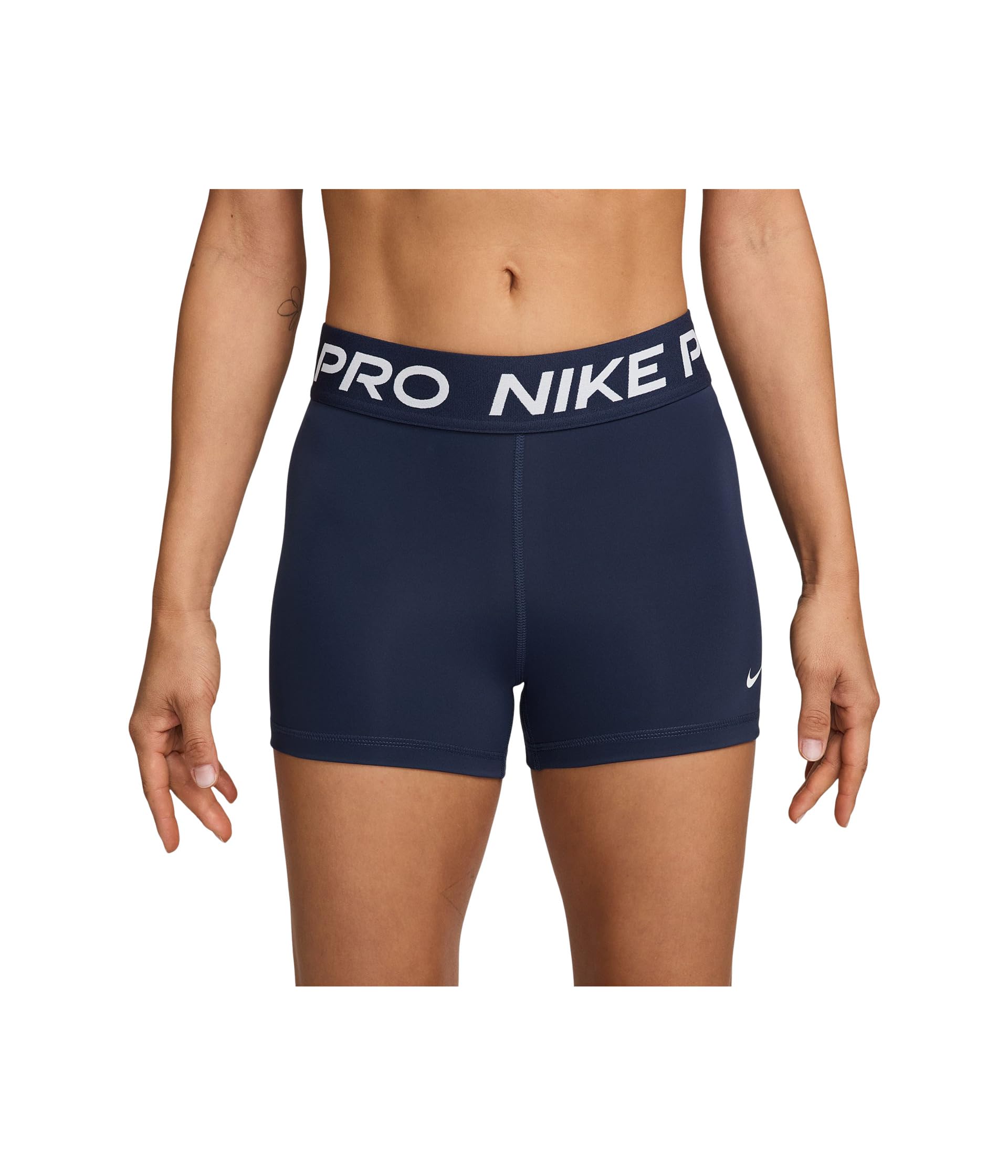 Nike Women's Df 365 Mr 3In USM Shorts, Midnight Navy/White, XL