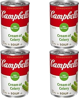 Campbell’s Condensed 98% Fat Free Cream of Celery Soup, 10.5 Ounce Can (Pack of 4)