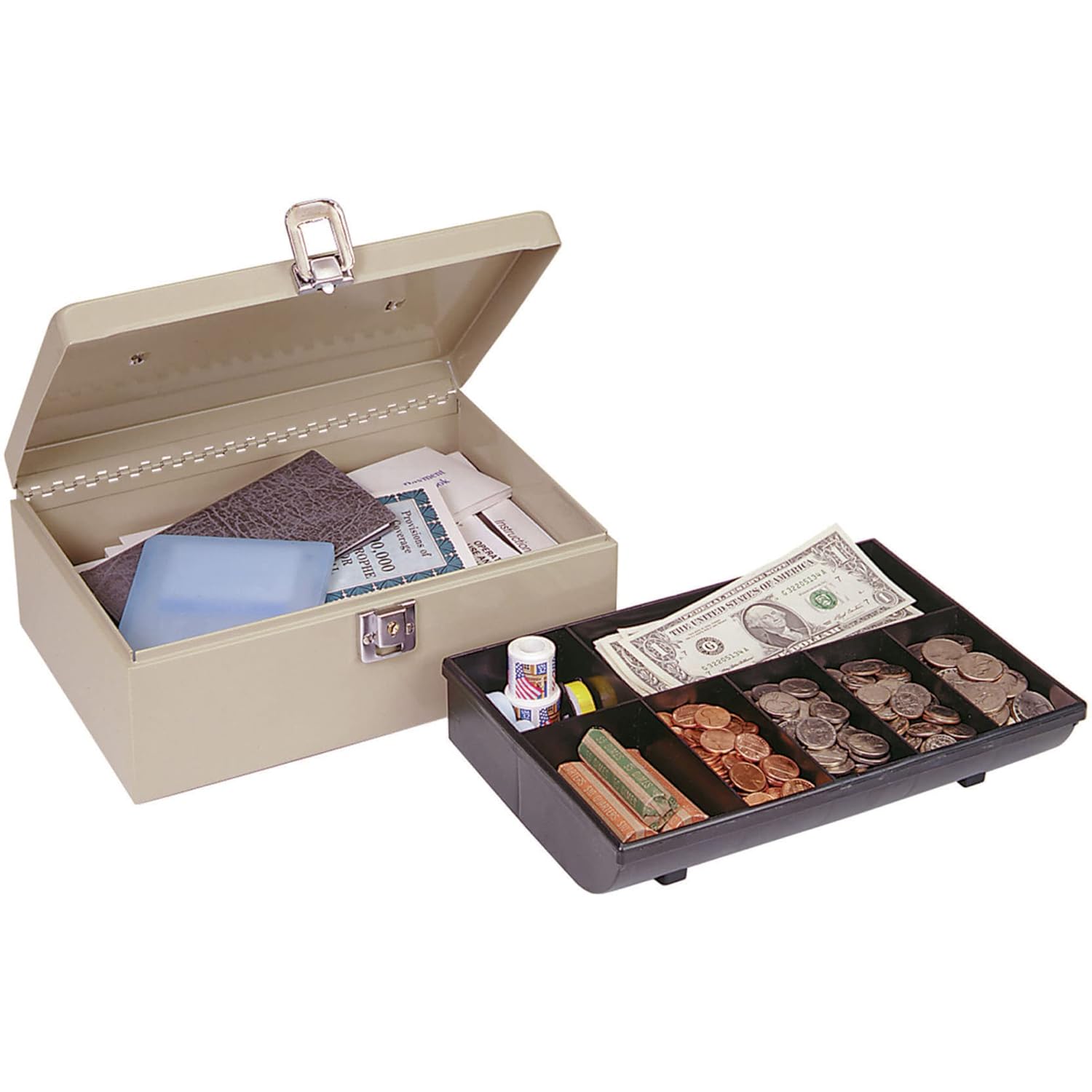 STEELMASTER TouchButton Locking Cash Drawer w/locking Cover Cash Tray With Keys Business