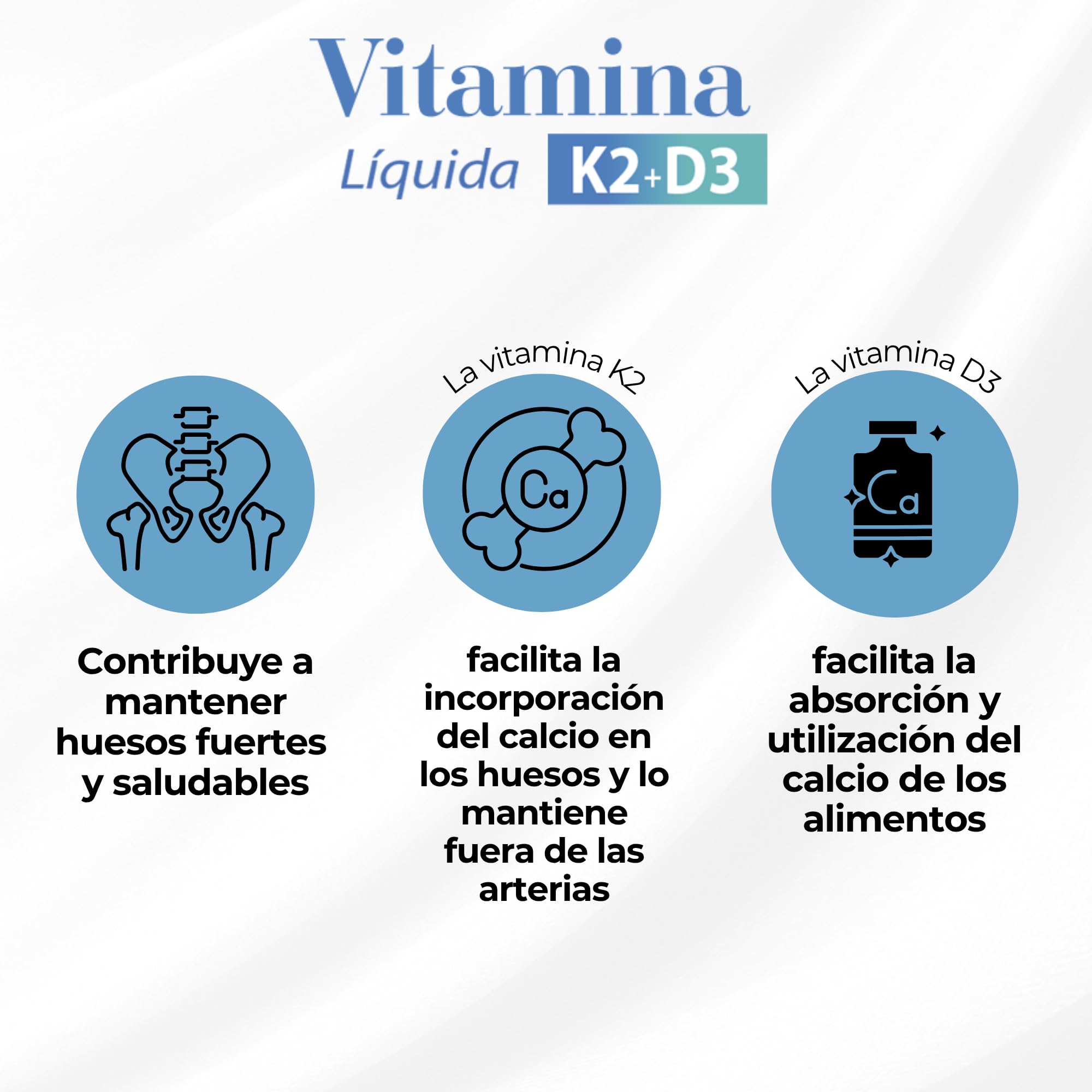 Vitamina K2 MK7 y D3 en Gotas - 90µg K2 + 1000UI D3 por Dosis - 8 Meses - Fórmula Equilibrada - Apoya la Salud Ósea y Cardiovascular - Fijación Eficiente de Calcio - Alta Biodisponibilidad