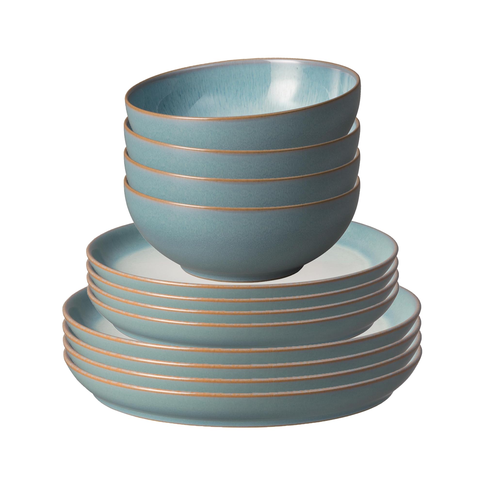 Amazon.com: Denby - Azure Haze Dinner Set For 4-12 Piece Coupe