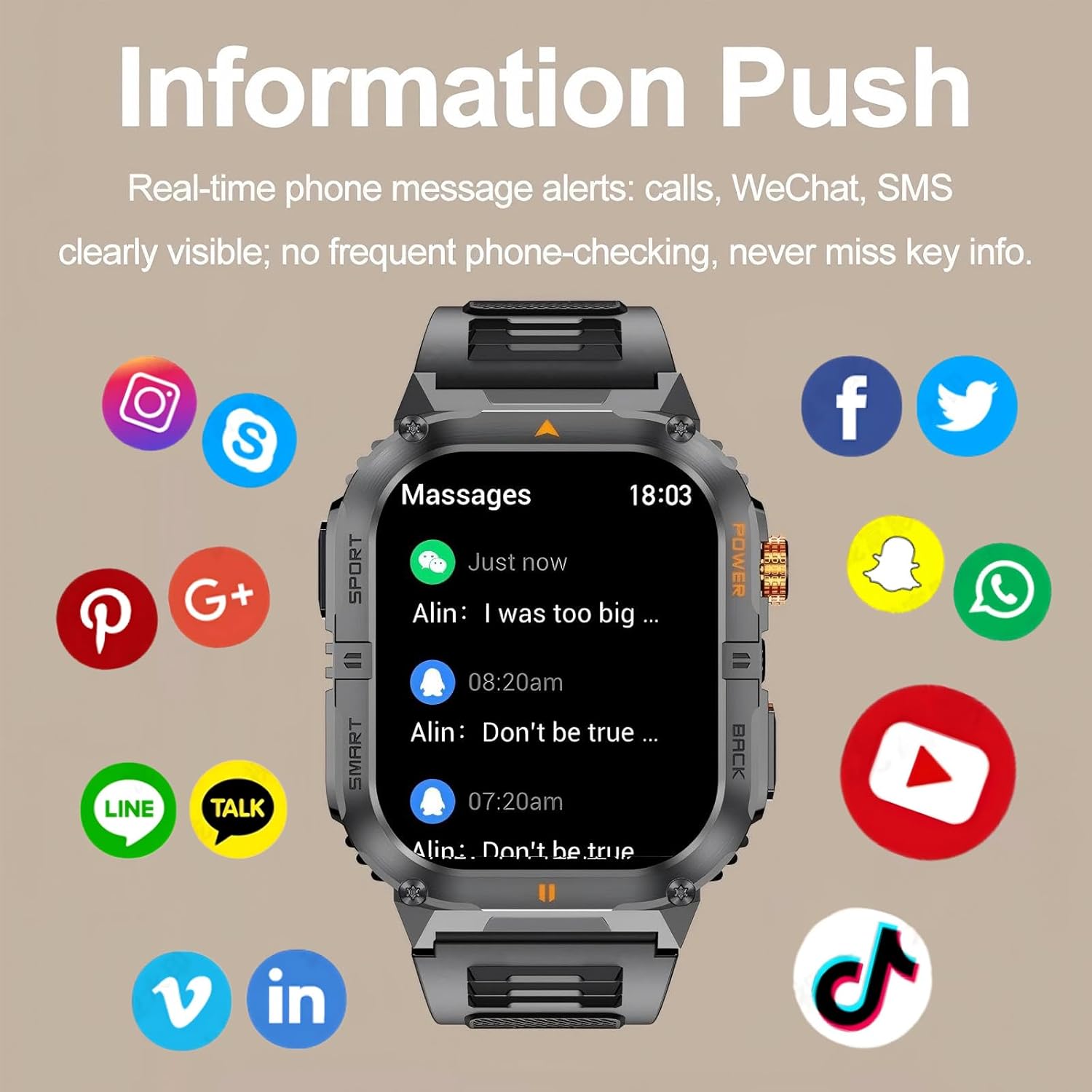 GPS Outdoor Smartwatch for Men Military Sports Watch Bluetooth Calling IP68 Waterproof Heart Rate Blood Pressure Monitor Sleep Tracking Fitness Activity Tracker with Step/Calorie/Distance Tracking