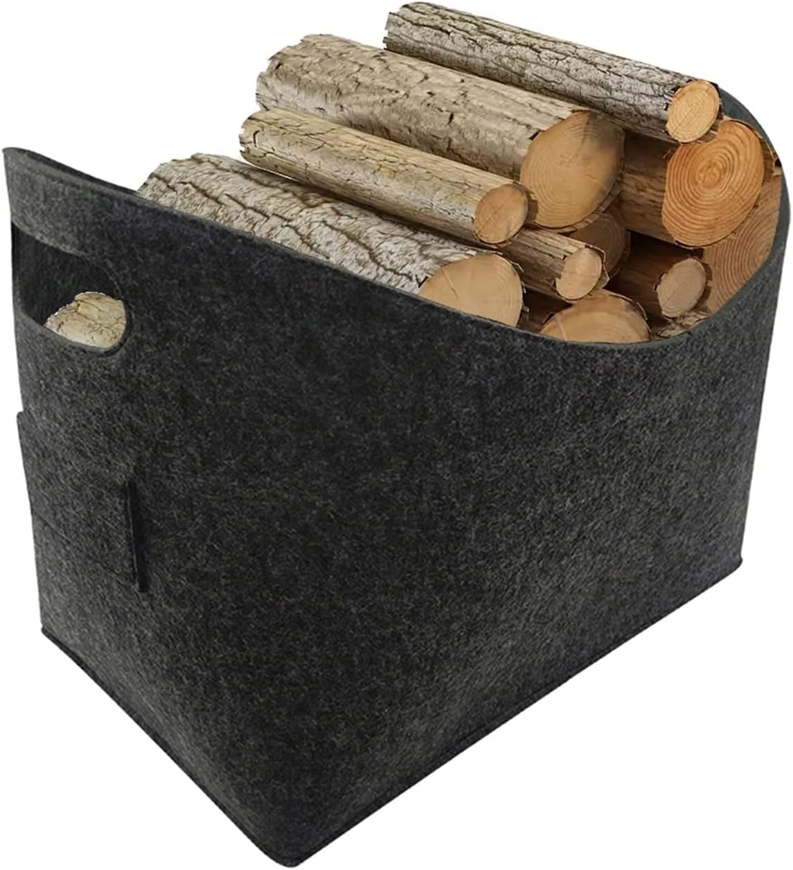 AOKLEY Firewood Tote Bag Firewood Storage Bag Felt Wood Storage Bags，Firewood Log Carrier Heavy Duty Bag Used for Fireplace Storage Basket