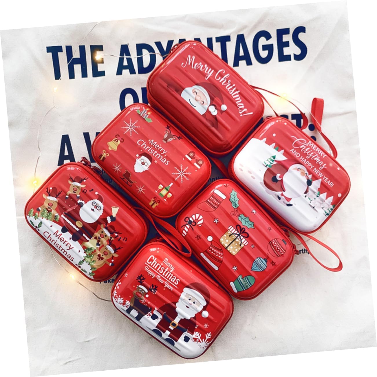 8 Pcs Christmas Coin Purse Xmas Tree Hanging Ornaments Christmas Decorative Candy Bags Coin Purse Pendant Mini Pouch Holiday Party Favor Xmas Party Supplies Small Change Child/671