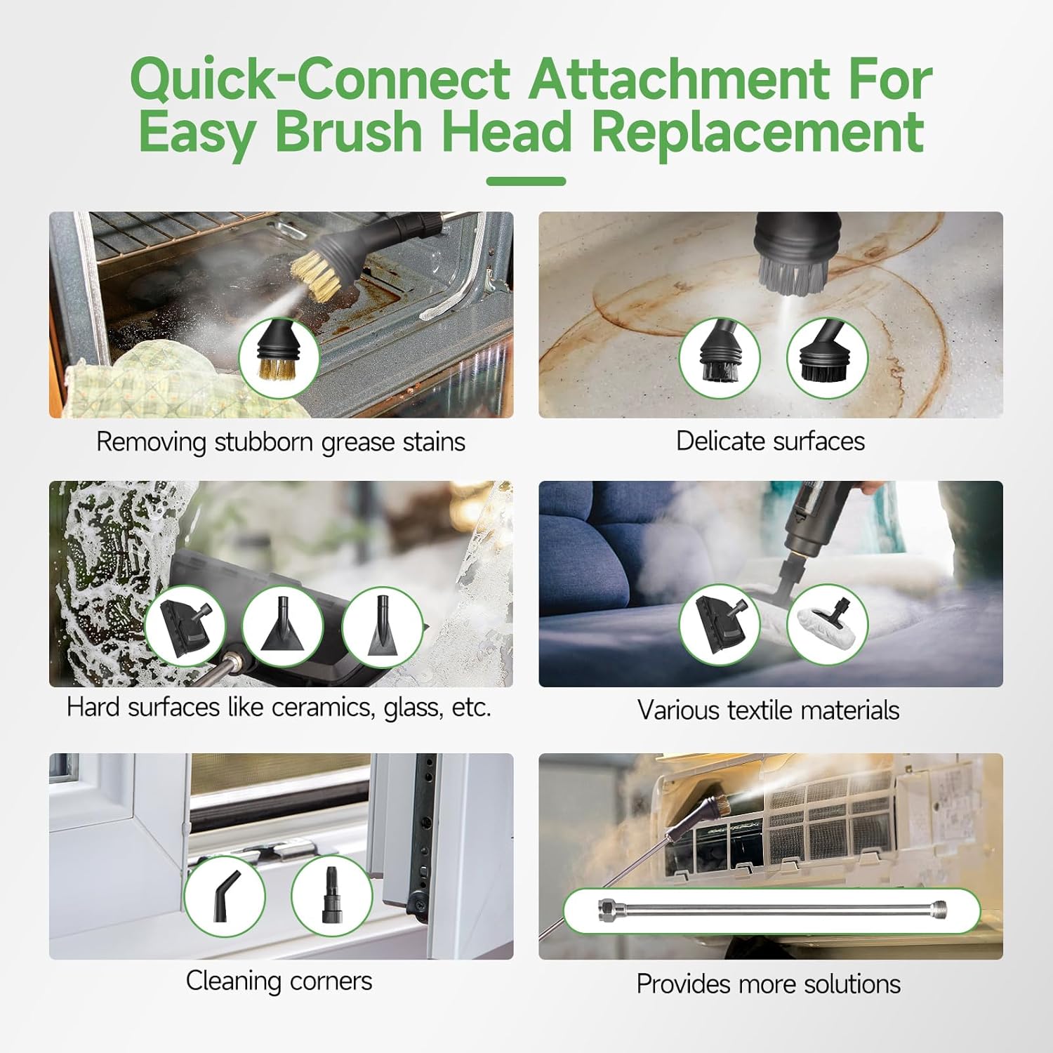 Handheld Steam Cleaner Handle Control Multipurpose Portable Steamer Upholstery Cleaner Machine, Carpet Couch Clothes Mattress Car detailing Kitchen Floor Steamer Cleaning HD-1703