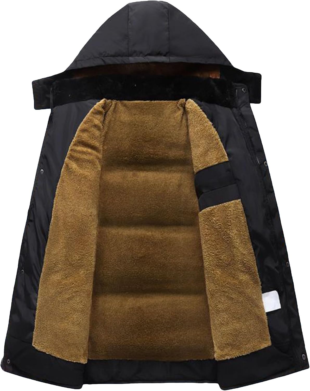 Maiyifu-GJ Men's Winter Jacket Hooded Parka Jackets Windproof Warm Thicken Fleece Lined Coat Windbreaker