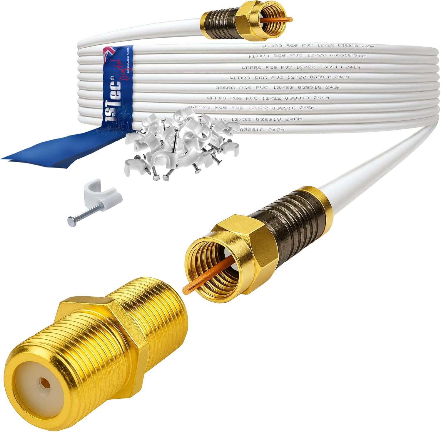 10m Gold Plated Male