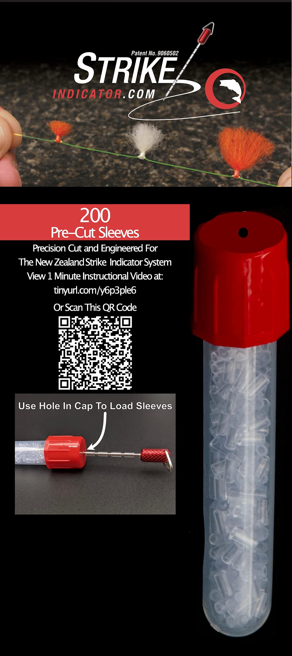 New Zealand Strike Indicator Tubing - Pre-Cut Sleeves and Vial