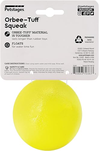 Miniatura 8 de Planet Dog Orbee-Tuff Squeak Ball - Juguete amarillo para perros