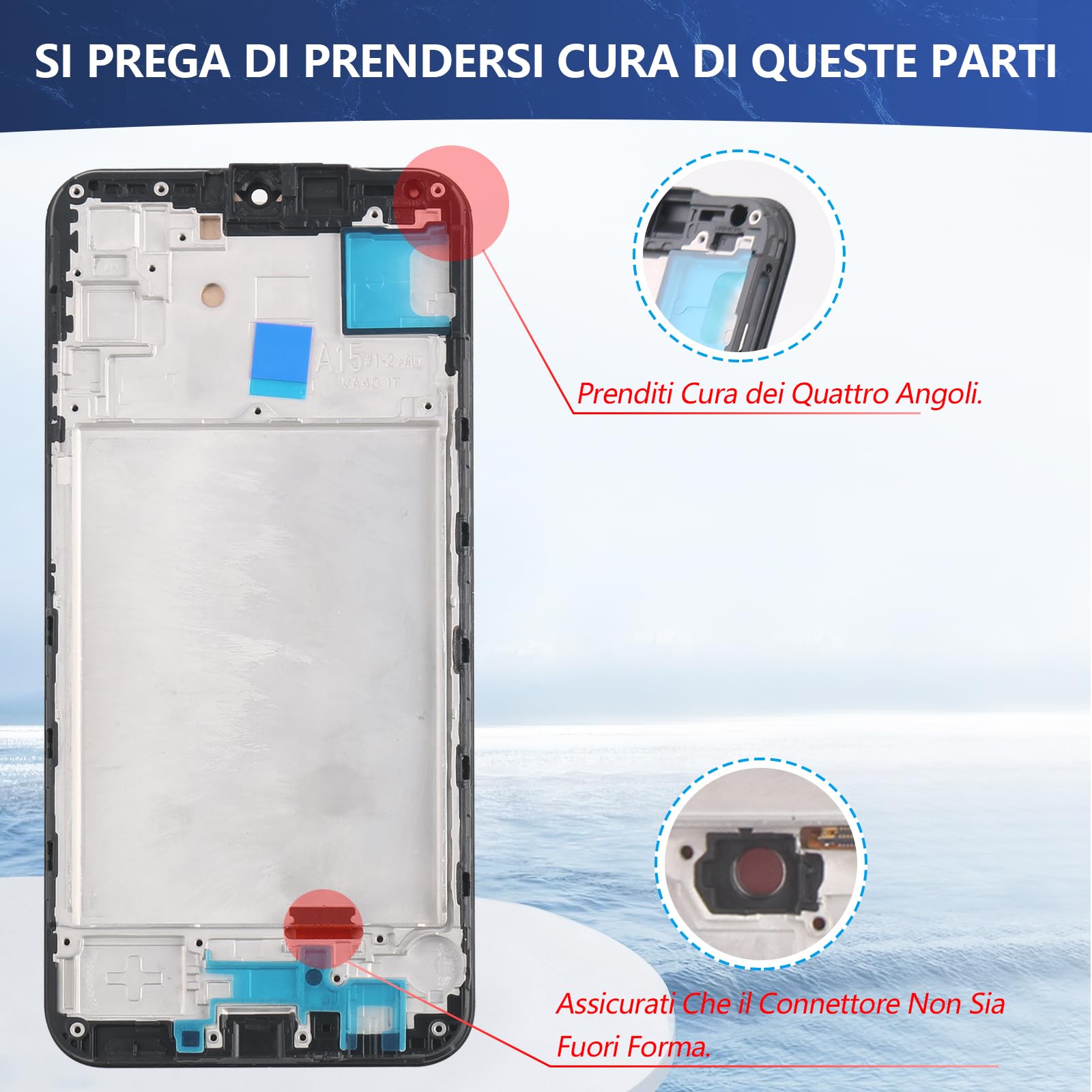 RongZy Schermo LCD per Samsung Galaxy A15 4G A155F Display Sostituzione per Samsung Galaxy A15 5G A156B Digitizer Assembly Vetro di Ricambio Touch Screen con Strumenti(6.5", Nero con Cornice)