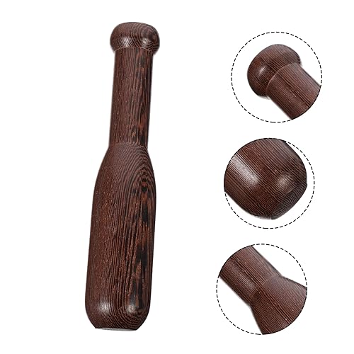 Miniatura 6 de Trituradoras de ajo de pedestal palillo de pedestal natural estilo rústico de ajo molienda de ajo utensilios de cocina Plátano Trituradora de madera