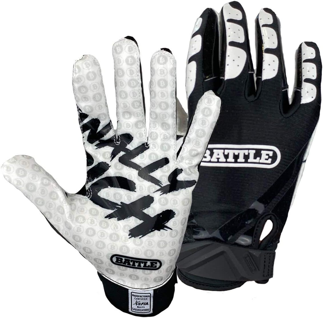 Battle Sports Finally Rich Ultra-Stick Football Receiver Gloves for Adults : Sports & Outdoors