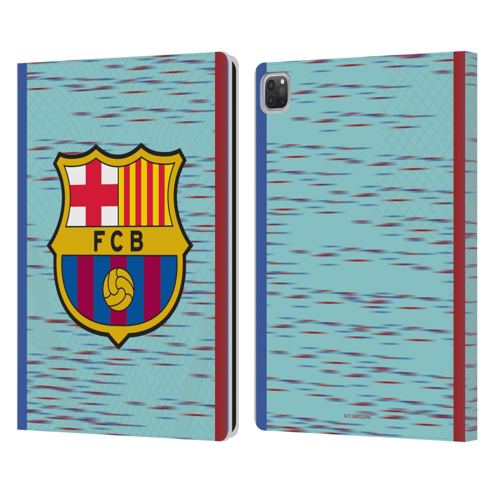 Head Case Designs Officially Licensed FC Barcelona Third 2023/24 Crest Kit Leather Book Wallet Case Cover Compatible with Apple iPad Pro 12.9 2020/2021/2022