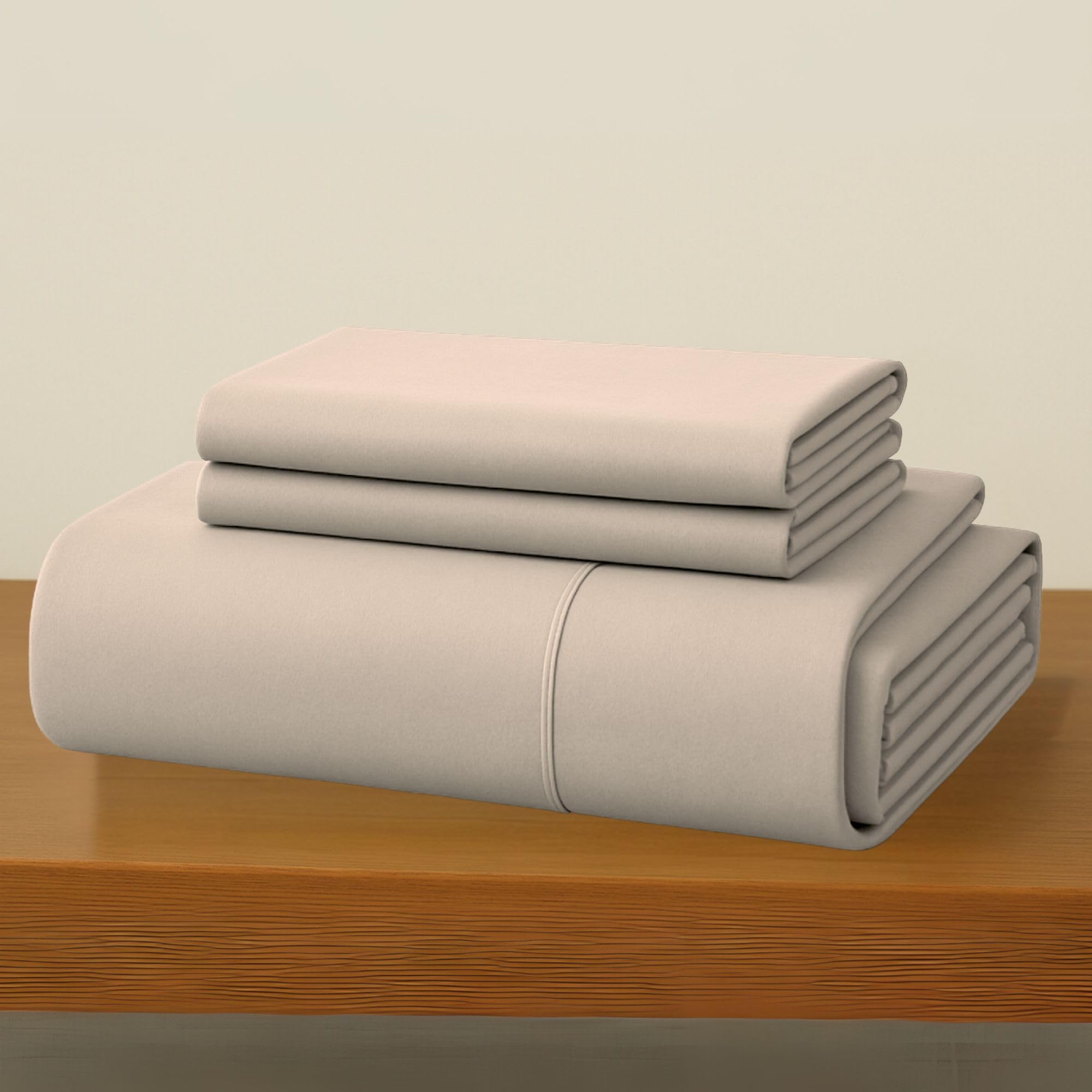 MAXIME MAISON - Sabanas 180x200 Algodon (Tortora) Juego de Sabanas, Bed Sheets, Juego Sabanas 4 Piezas (Sábana Bajera, Sábana Plana y 2 Fundas de Almohada) Sabanas Refrescantes Made in Italy