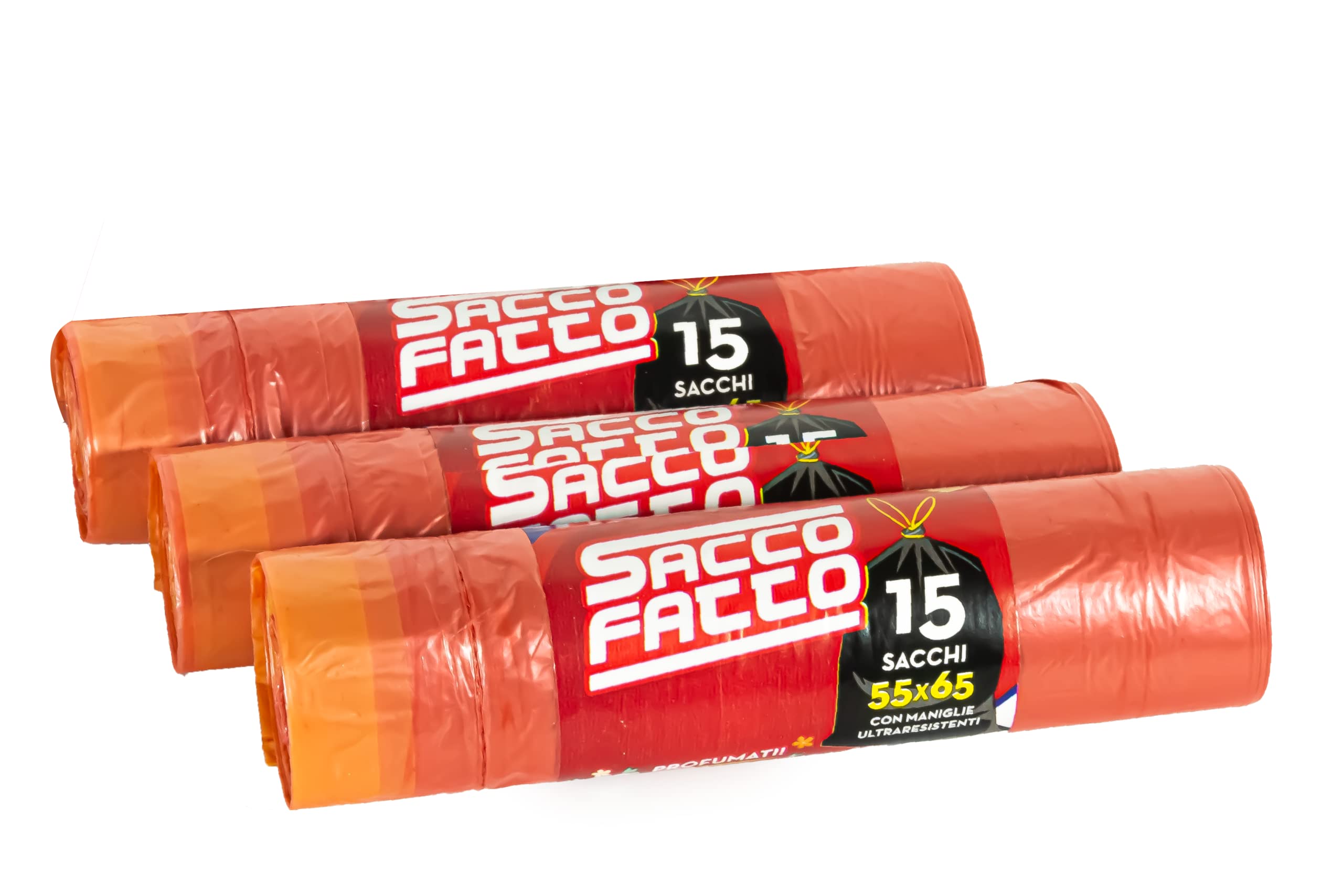 45 Sacchi Spazzatura EFFENNE 55x65 Cm - Sacchetti Con Manici Per Raccolta Differenziata, Azzurri - Foto 4