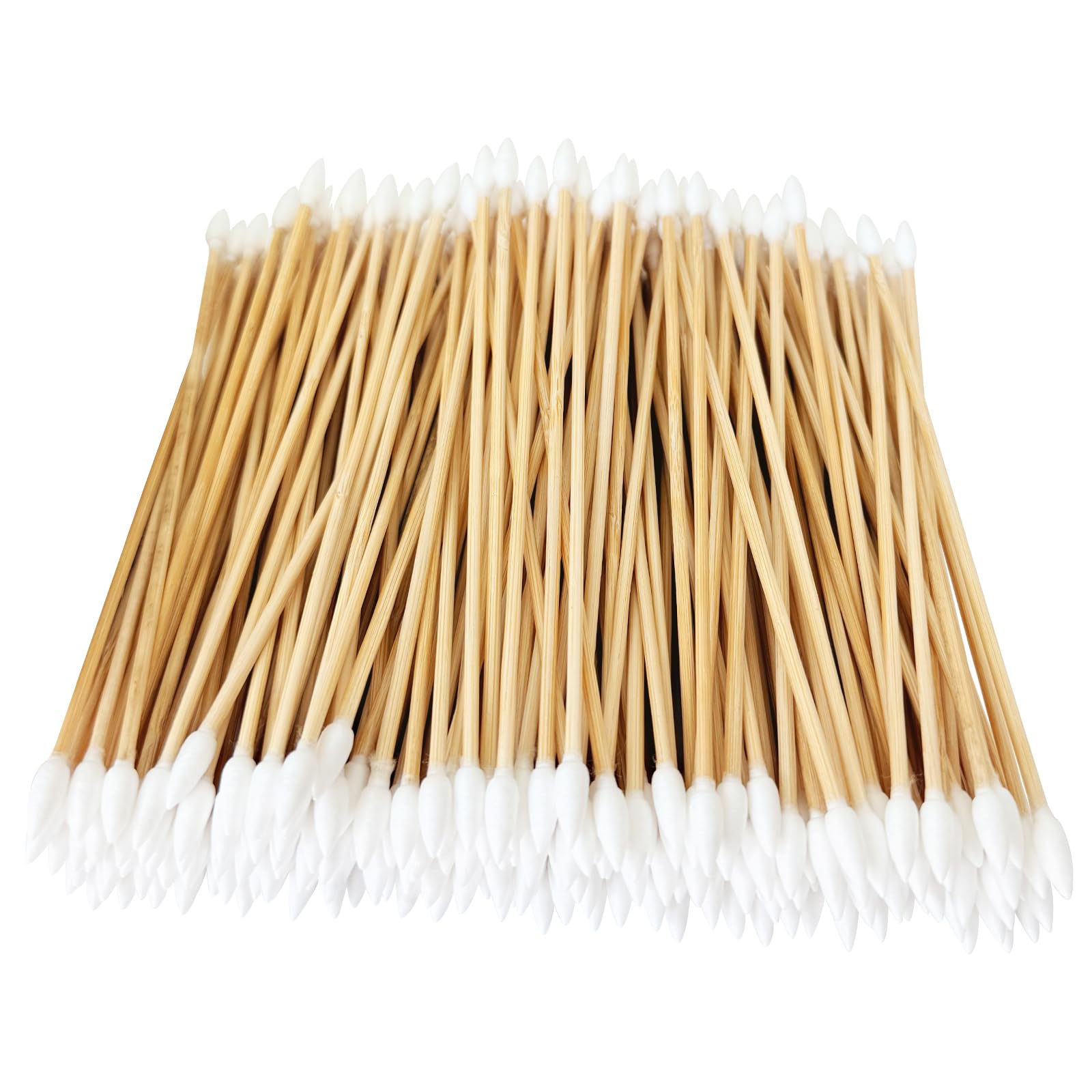 Gun Cleaning Swabs (200 PCS, 6-Inch) - Dual-Tip Precision Cotton Swabs with Strong Bamboo Shafts - Natural Lint-Free Design for Hard-to-Reach Areas
