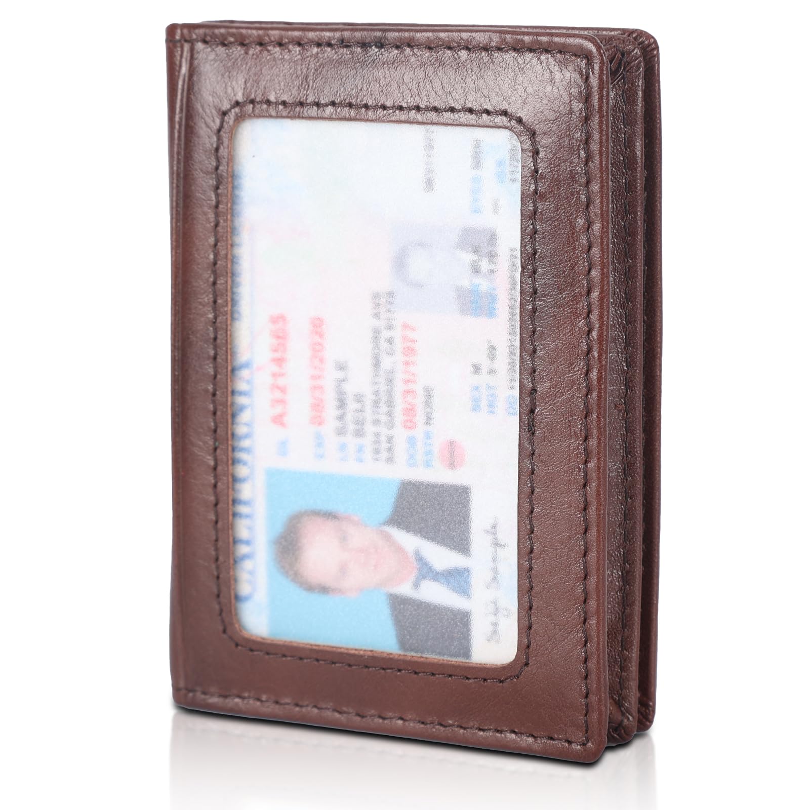 Texbo RFID Blocking Front Pocket Minimalist Slim Leather Bifold Wallet